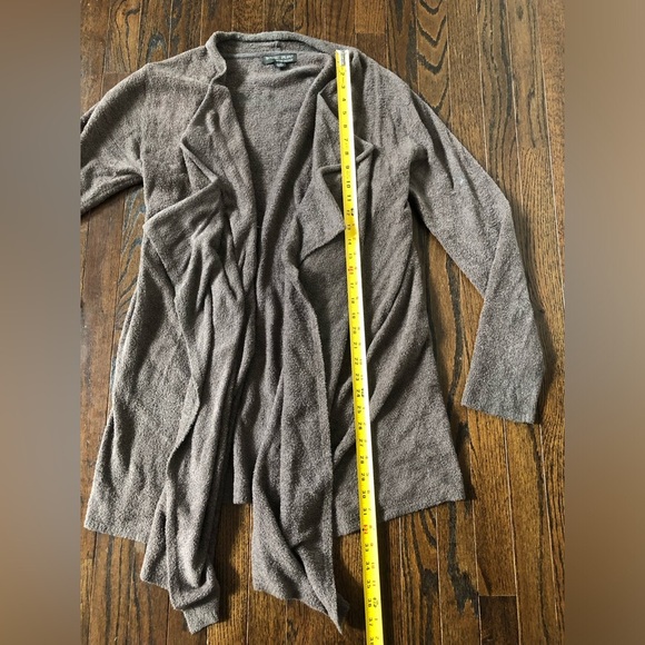 Barefoot Dreams Women’s L/XL Brown Bamboo Cozy Chic Lite Open/Waterfall Sweater - Picture 7 of 11